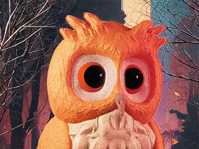 Cute Owl 🦉 3d blender zbrush