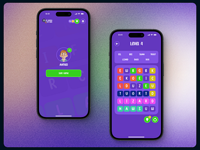 Word Search Game android app design branding design game ui graphic design illustration inspiration ios typography ui ui design ui ux word search