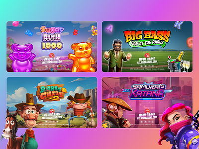 Celsius Casino - Slot Game Banners 2d banners casino casino banner casino branding casino graphics casual character crypto casino gambling game game banner gaming igaming illustration online casino promo banners slot game slots social media