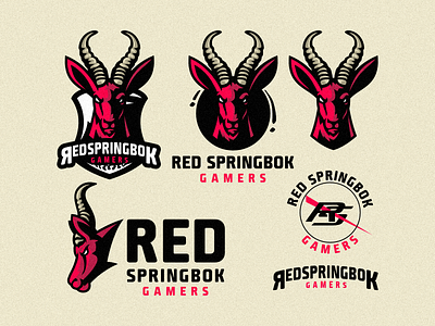 Red Springbok Logo branding design graphic design identity illustration logo mark tshirt vector