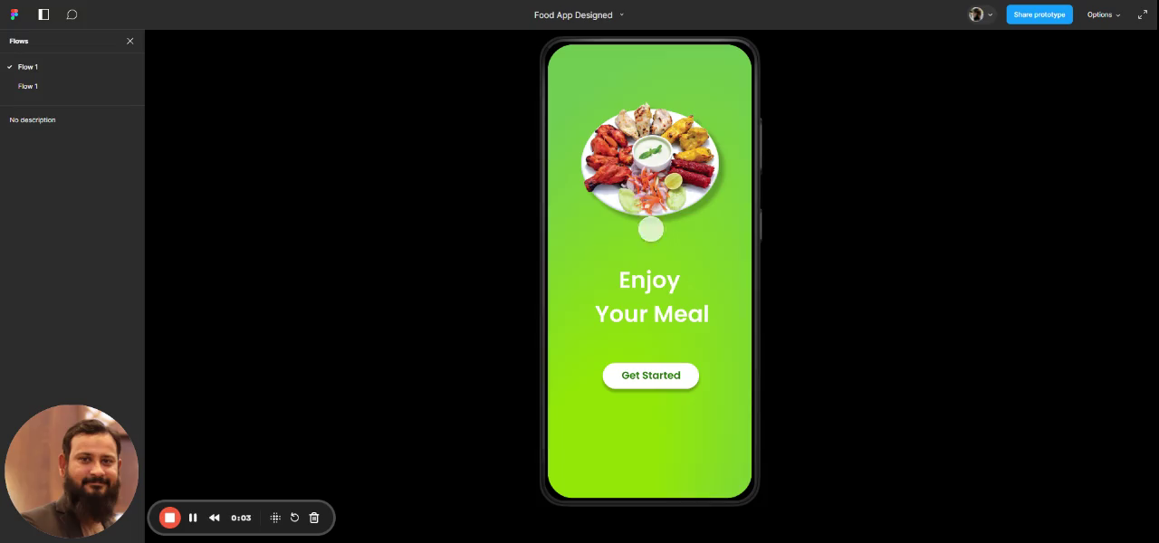 Example of Food Ordering Mobile App UI Design