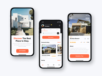 Real Estate App Design app design discover dream home discover home discover property minimal minimalist design mobile app design property property app real estate real estate app real estate app design rent property app ui ux