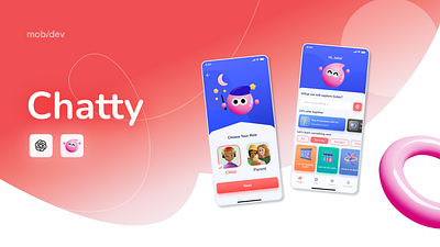 Chatbot App for Kids chatbot gamiication gpt kids mobile app uiux