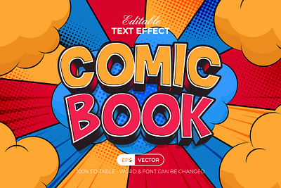 Comic Book Text Effect Style book cartoon comic design editable effect font lettering logotype style text type typeface typography