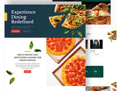 Restaurant Landing Page branding sales page ui ux laning page