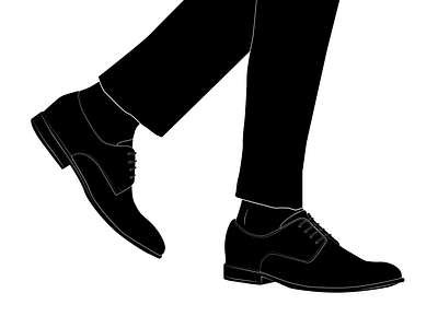 You just left black concept digital drawing elegant fashion graphic design illustration leaving legs man minimalistic shoelace shoes sign out sleek smooth operator vector