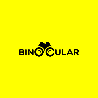 Binocular Text logo animal animation binocular logo branding creative logo cute logo graphic design illustration logo motion graphics text creative logo ui vector