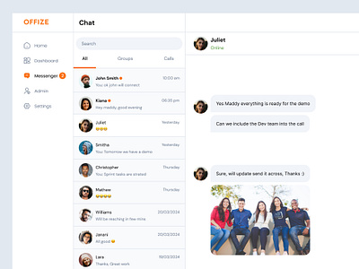 Messenger UI app cerativecloud concept creative dailyui design figma messenger ui uitrend ux web