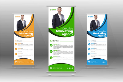 Roll Up Banner Design Template a4 ads advertising banner bannerdesign business corporate cover coverletter design flayer graphic design print design print template project roll up roll up banner services template