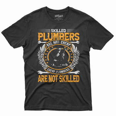 I will create an awesome trendy typography t-shirt design custom design graphic design plumber t shirt design t shirt text design typography vintage