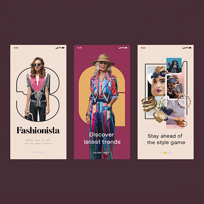 Fashion app Intro Screen Design animation branding creative graphic design logo ui