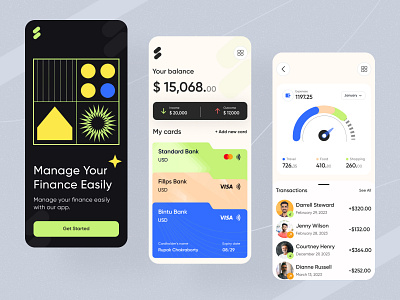 Fintech App 2024 trand app app design application colors design finance finance app finance management financial fintech mobile mobile app mobile app design mobile ui rupak rupak chakraborty ui ux wallet