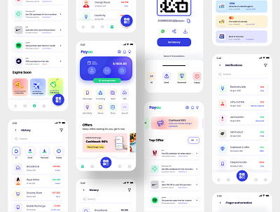 Payou UI Kit 3d android app coupon expense figma finance fintech illustration ios money neel notification offers prakhar qr code sharma transaction ui ux