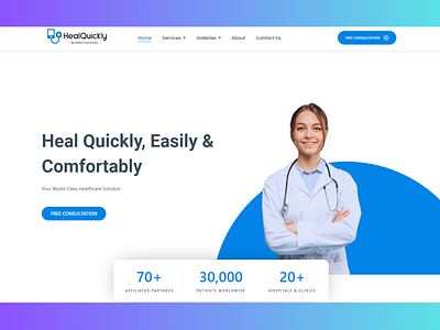 Medical Tourism Landing Page Design hero section landing page design medical tourism medical tourism website ui design