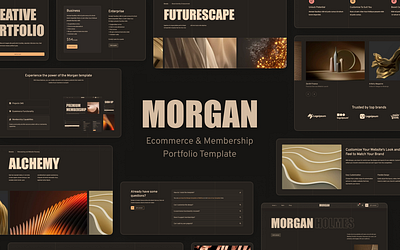 Morgan - Webflow Ecommerce & Membership Template agency animations business creative dark theme designer ecommerce figma design interactions it company marketing memberships micro interactions portfolio saas small business technology template web design webflow