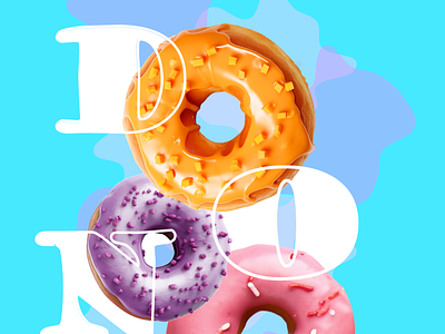 donut poster design graphic design logo motion graphics poster ui