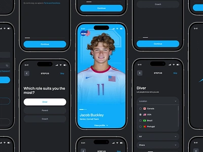 Dive Live - Diver Role app app design design dive diving interface login mobile mobile design product design scores signup sport swimming ui ui visual design user friendly user profile ux world aquatics