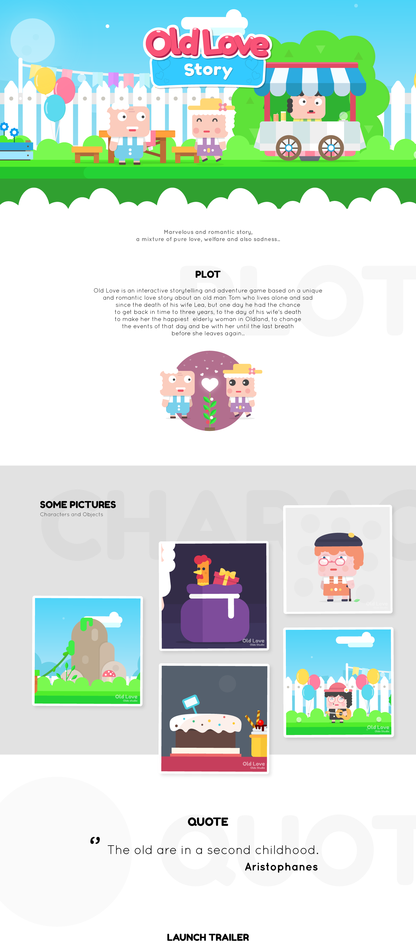 Old Love: Story - Adorable Indie Game android game interactive story mobile game ui video game website