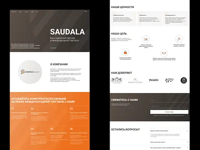 Landing page for consulting company design ui ux webdesign