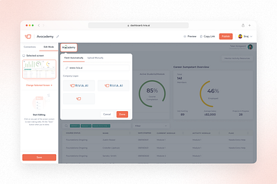 Replace the logo in playground demo b2b dashboard design interactive demo logo product design replace logo saas ui uiux ux uxdesign web app web application
