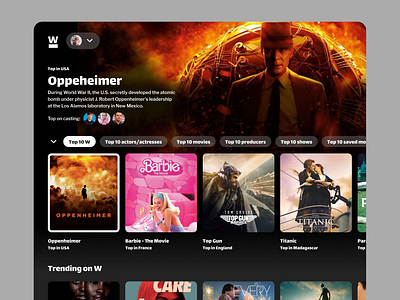 W - Watch noW movies netflix ui uxdesign