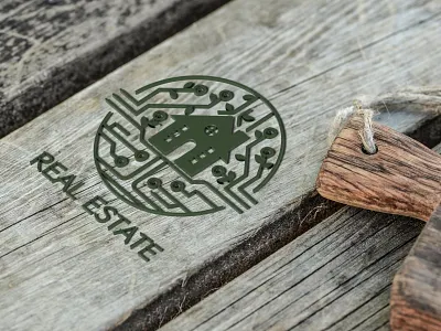 Logo design | Real estate company 3d vizualization adobe illustrator branding graphic design handwritten font identity logo logo design logo real estate mockup design organic design typography vector vector graphics wooden texture