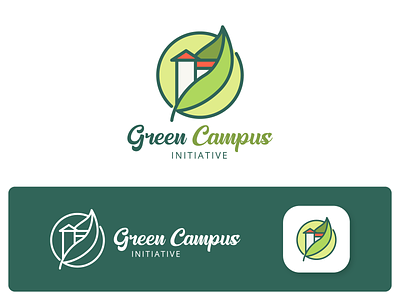 UMY Green Campus Initiative Logo Design eco ecology environment graphic design green green campus leaf leaves logo logo design nature sustainability university