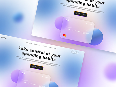 Hero section: Fintech landing page concept with glass effect branding fintech branding fintech design fintech web fintech website glass effect glassmorphism graphic design landing page landing page design web design website design