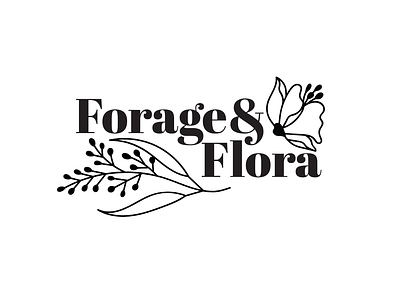 Forage & Flora Logo graphic design logo