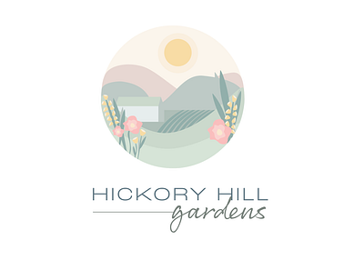 Hickory Hill Gardens Logo branding graphic design logo