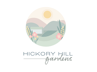 Hickory Hill Gardens Logo branding graphic design logo