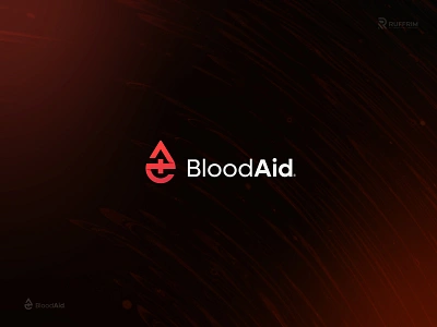 BloodAid Healthcare Logo aid logo blood donation blood donation logo blood drop logo blood logo branding care logo design first aid logo fitness logo graphic design health logo healthcare logo illustration life logo logo medic logo medical logo medicine logo red logo