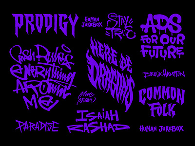Lettering Collection // 01* collection graffiti handstyle lettering street streetwear type typography