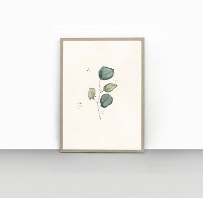 Watercolor Botanical Print. Modern Home Decor. abstract artwork botanical branding digital art floral frenchstyle homedecor illustration modern plants poster print procreate wallart watercolour wildflower