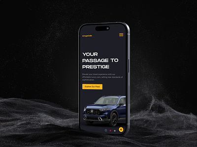 KingsCab Website Mobile Responsiveness animation car car rental dark design hiring landing page luxury mobile mode responsive shegzico ui ux vehicle web web design website