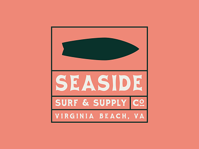Seaside Tag Badge apparel beach branding design graphic design identity illustration logo mark supply surf surfboard tag virginia wave