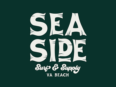 Seaside Surf & Supply Logo apparel beach beachwear branding design graphic design identity illustration logo mark supply surf surfboard virginia