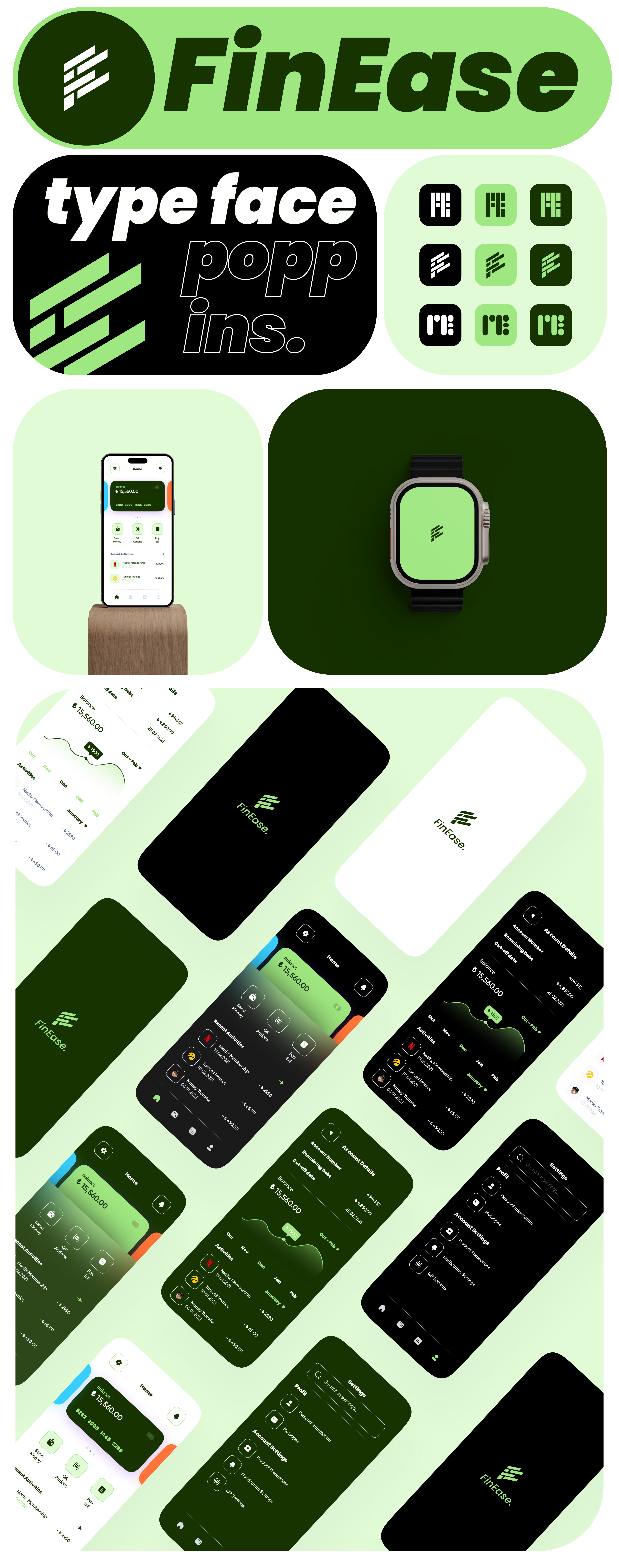 FinEase android app design app banking app branding cypto app design concept design ideas design trends figma app design finance app design graphic design green design ios app design logo ui ui ux uidesign user experience design user interface design web application design