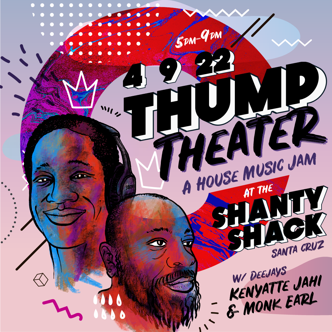 DJ Monk Earl / Thump Theater social content flyer graphic design graphics illustration layout layout design pattern promotions social media social media content typography vector vector art
