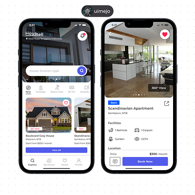Buy or Rent House - Mobile App app design house mobile mobile app mobile design ui uiux