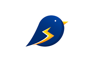 Flash Bluebird Logo animal bird bluebird brand branding design flash bird graphic design logo logo design power technology thunderbird