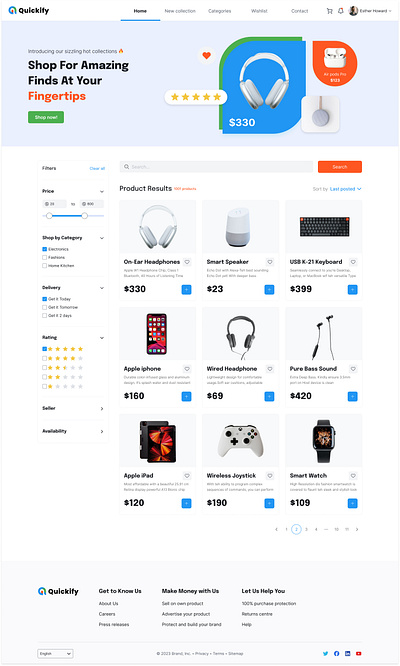 E-Commerce Website branding graphic design ui