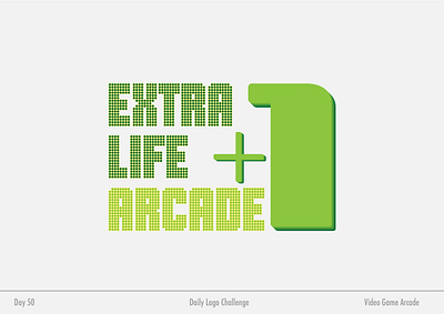 Video Game Arcade Logo "Extra Life" branding dailylogochallenge design graphic design logo vector