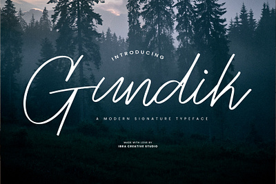 Gundik – A Modern Signature Typeface monoline brush