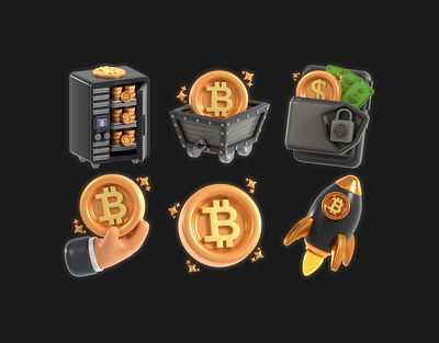 3D Icon Cryptocurrency 3d 3d assets 3d design 3d icon 3d object 3d render 3d rendering app bitcoin branding crypto cryptocurrency design graphic design illustration portofolio typography ui ui web design ux