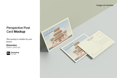 Perspective Post Card Mockup showcase