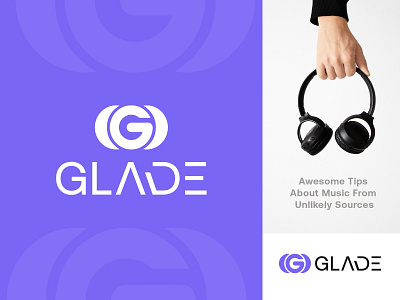Glade Music app logo audio logo brand identity branding creative flat logo great logo logo designer logo mark logos mobile app logo music music logo popular logo sound logo