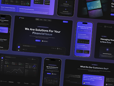 Fincore - Fintech Landing Page Responsive View bank business clean coded credit card crypto dark mode finance fintech framer landing page mobile mobile banking money responsive template ui ui kit ux website