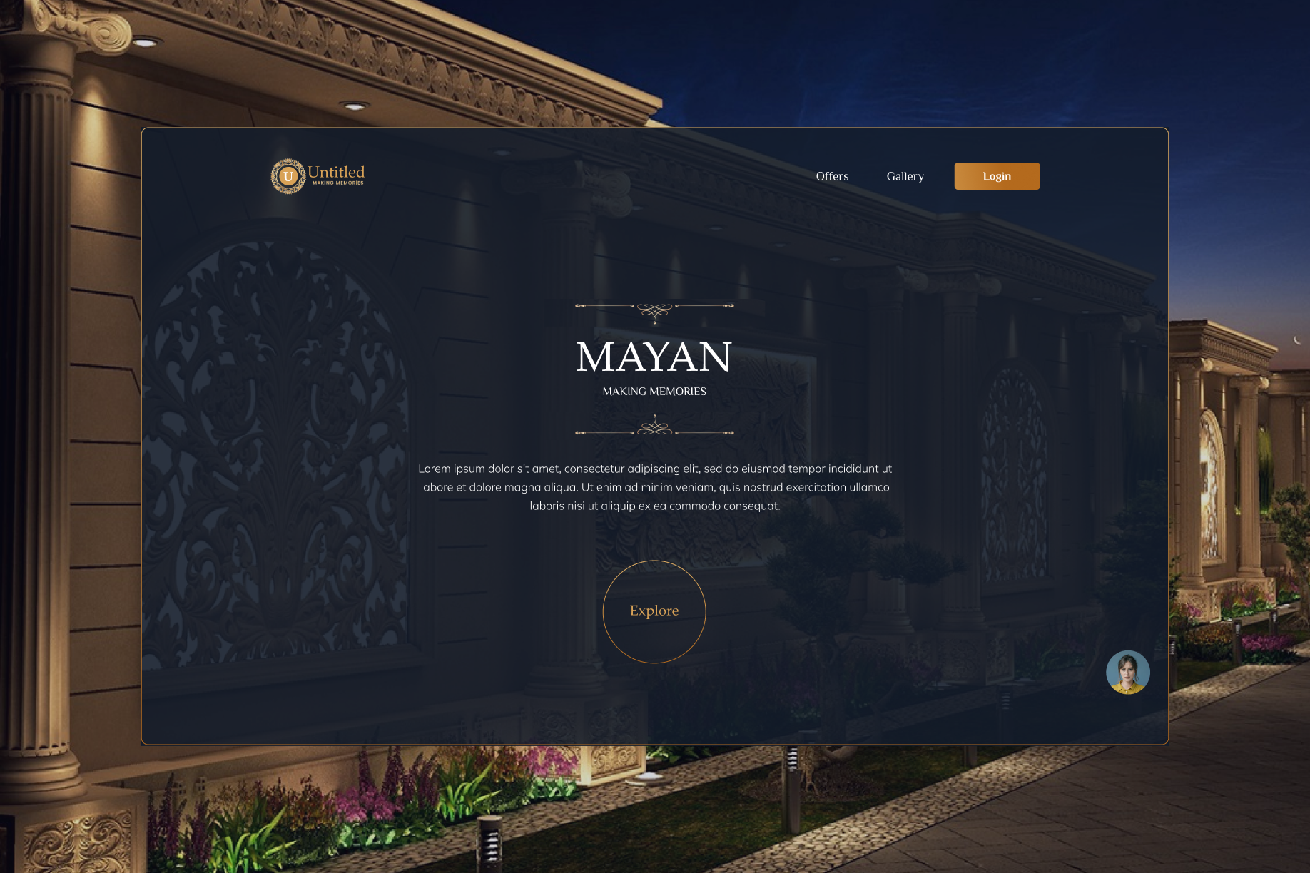 Wedding Bouquet Landing Page 3d aesthetic animation beautiful branding landingpage logo luxury motion graphics ui wedding wedding landing page weddinghall