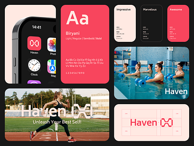 Haven - Visual Identity brand brand guideline brand guidelines branding case study design discover fitness fitness brand fitness branding fitness logo graphic design gym brand gym branding gym logo health print product design typography visual identity